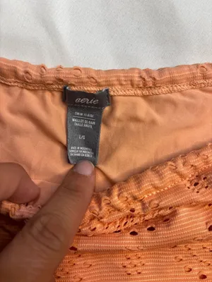 Aerie Swim Hi-Rise Perforated Side-Tie Bikini Bottom thumbnail 3