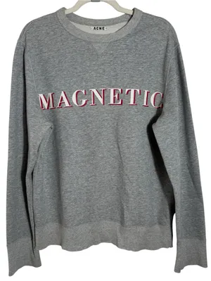 Acne Studios Nick Print Magnetic Graphic Sweatshirt Gray SM (AW13) thumbnail 8