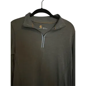 Carhartt Women's For1/4 Zip Lightweight Pullover Olive Green thumbnail 7
