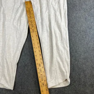 Danskin Womens Joggers Cream‎ Oatmeal Pintuck Tulip Hem Lounge Pants Size Medium thumbnail 5