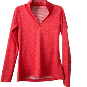Nike Dri-FIT women’s Half-Zip coral Golf Top- Medium thumbnail 2