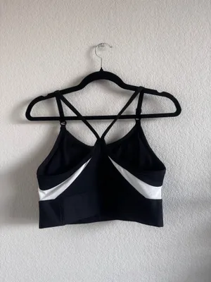 NWT Nike Indy Sports Bra L Black White thumbnail 3