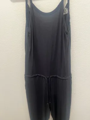 Chaser Grey Sleeveless Jumpsuit with Drawstring Waist Size S thumbnail 2
