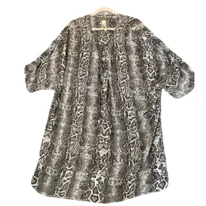 Tommy Bahama Top XL Cover‎ Up Beach Pool Animal Print Lace Up Long Chic Sheer thumbnail 5