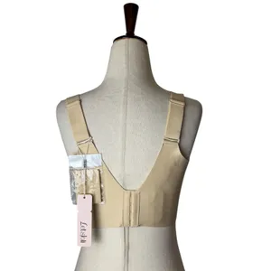 LetsJoli Jelly Bra Women Large Beige NWT Wireless Push Up Full Coverage Support thumbnail 3