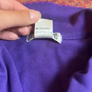 VTG PURPLE FLORAL QUARTER ZIP PULLOVER COLLARED SWEATER thumbnail 4