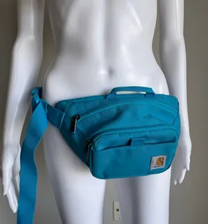 Carhartt Fanny Pack Waist Bag Adjustable Sling Turquoise Blue thumbnail 1