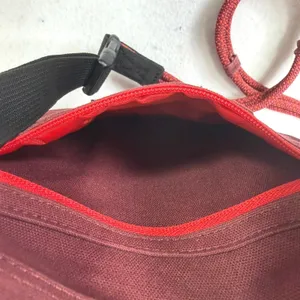 KAVU Keeper Crossbody Bag Maroon Small Canvas‎ Rope Strap Gorpcore Hiking Pouch thumbnail 6
