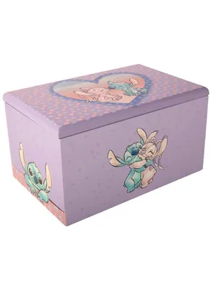 Disney nwt Stitch & Angel Heart Jewelry Box With Removable Tray thumbnail 2