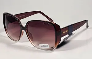 Tommy Hilfiger WP OL632 Butterfly Sunglasses Brown Crystal Frame Gradient Lens thumbnail 1