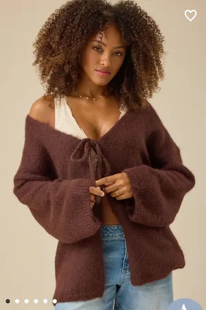 Altar'd State Brown Cardigan thumbnail 1