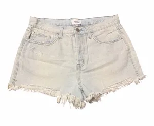 pistola Pale Blue Frayed Hem Denim Shorts thumbnail 1