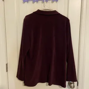 Vintage Wildlife‎ Sportswear women’s deep purple faux suede button down medium thumbnail 7