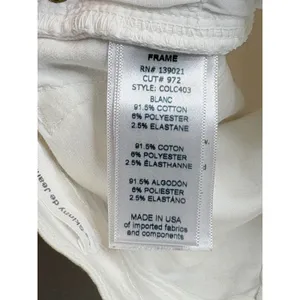 FRAME Le Skinny de Jeanne Crop Jeans Womens Size 26 Blanc White Mid Rise Stretch thumbnail 8