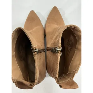 Womans Target Ankle Boots 7 Camel Side Zip Block Heel Pointed Toe thumbnail 6