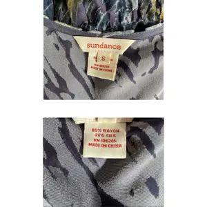 Sundance Silk Blend Velvet Boho Style Long Sleeves Top Size Small thumbnail 2