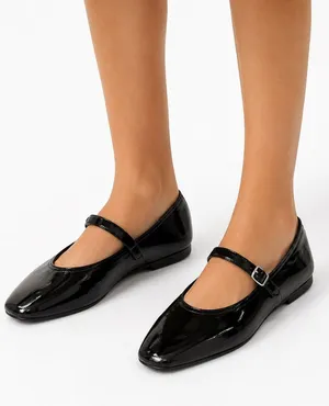 NWT A New Day Black Patent Mary Jane Flats Size 10 thumbnail 1