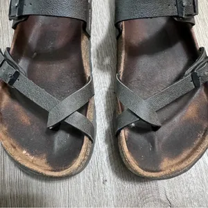 Birkenstock Women's Mayari Birkibuc Sandals Pebbled 38 Brown Black thumbnail 4