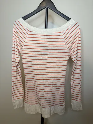 Old Navy Women's Long Sleeve Striped Cotton Pullover Sweater thumbnail 2