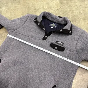 Simply Southern Quilted 4 Snap Button Pullover Grey Size Large thumbnail 4