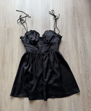 Reformation mini black dress thumbnail 1