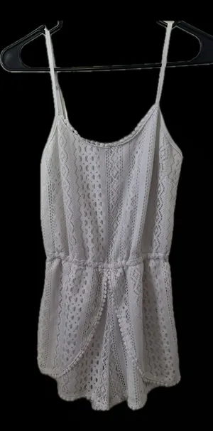 White laced romper thumbnail 1