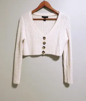 Cropped Knit Cardigan thumbnail 1