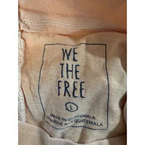 We The Free Free People Womens Peach Mock Neck Long Sleeve Oversized Tee Large‎ thumbnail 4