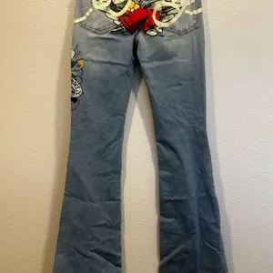 Ed Hardy Light Blue Flare Jeans with Skull Art thumbnail 4