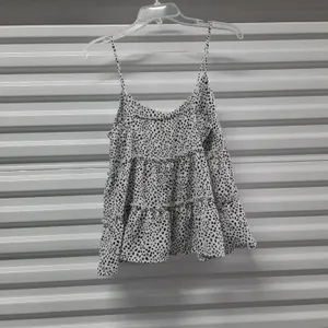 Altar'd State Womens Babydoll Top Size Small Spotted Y2K Coquette Preppy Chic thumbnail 5