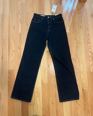 Full Length High Rise Wide Leg Jeans thumbnail 1
