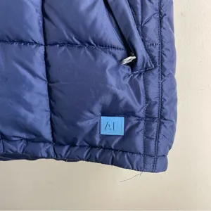 Abercrombie & Fitch Vintage Puffer Vest Blue Quilted Hooded Women’s Y2K thumbnail 5