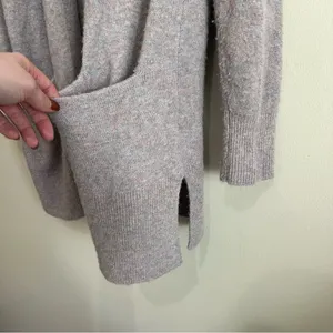 Madewell Kent Cardigan Sweater in Coziest Wool Yarn Heather Purple Pink Sz M thumbnail 9