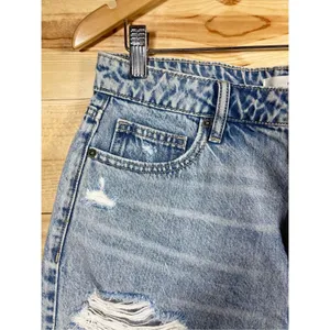 Hidden Women's High-Waisted Denim Destroyed Shorts Frayed Hem Size Large New wit thumbnail 4