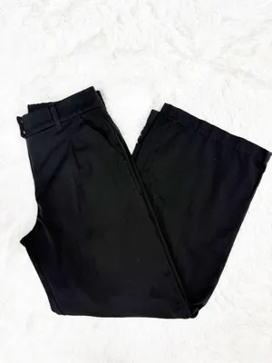 American Eagle Wide Leg Trousers Size 6 Black High Rise Stretch Dress Pants thumbnail 5