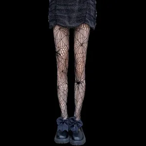 Gothic Spider Jacquard Out Sheer Tights Hollow‎ Out Women’s Pantyhose One Size thumbnail 4