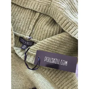 Current Mood Fly Away Butterfly‎ Hoodie Womens Size M Green Y2K Knit Dolls Kill thumbnail 4