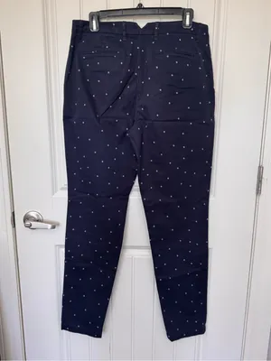 Boden Navy Polka Dot Ankle Pants Womens US 8R‎ Slim Fit thumbnail 3