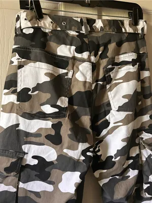 Streetwear Society Camo Print Cargo Jogger Pants w/Belt Sz M Fall Y2K 2000’s thumbnail 7