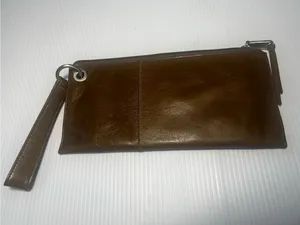HOBO Vida Wristlet In Polished Leather - Truffle thumbnail 2