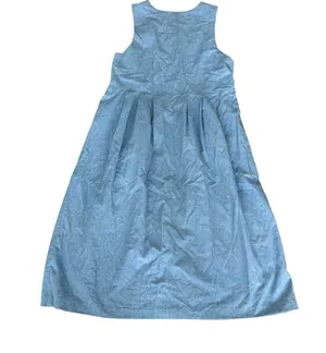Karen Scott Denim 100% Cotton Sleeveless dress pockets NWT size L . thumbnail 2