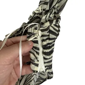 NWT Lioness Women’s District Sheer Asymmetrical Top in Zebra Print Size XL thumbnail 10