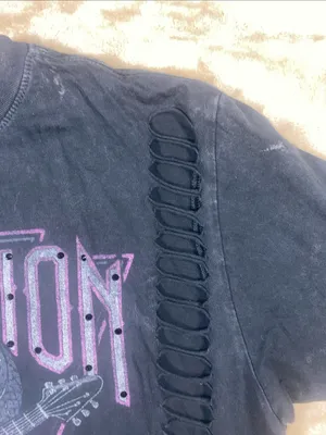 Affliction Black Distressed Tour Graphic Tee with Pink Accents thumbnail 5