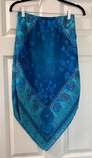 Scarf Midi Skirt Blue thumbnail 1