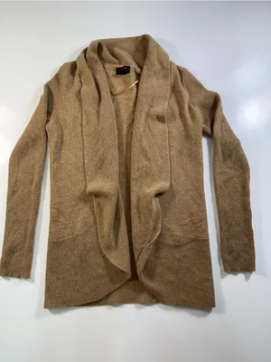 Cashmere Charter Club Relaxed Open-Front Cardigan in Camel Brown thumbnail 2
