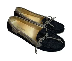 Cole Haan Shoes Women's US 5.5 Driving Loafers Slip On Flats Blue Fabric thumbnail 1