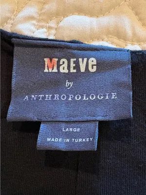 Anthropologie Maeve Black Sleeveless Draped Maxi Dress women’s L thumbnail 6