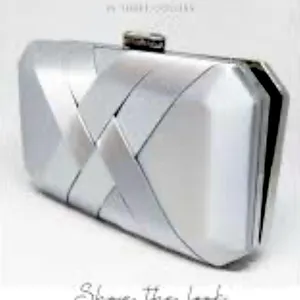 NWOT silver satin clutch by INC thumbnail 1