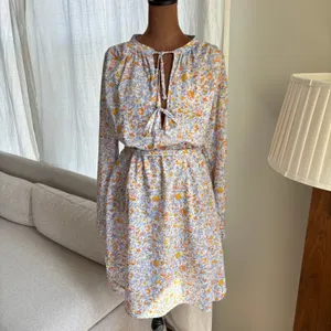 J. Crew Floral Peasant Dress M Long Sleeve Keyhole Belted Cottage Fall Boho thumbnail 9