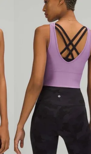 Lululemon Power Pivot Tank Top *Rib Wisteria Purple thumbnail 1